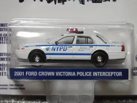 1/64 Greenlight Gl Nypd 2001 Ford Crown Victoria Police Interceptor Hollywood