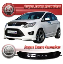 Дефлектор капота черный Ford Focus C-Max 2011