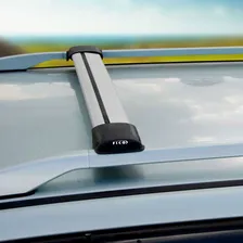 Багажник Ficopro (серебристый) на рейлинги для Ford Focus 1 Универсал 1999 - 2005