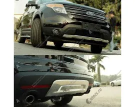 Декоративные накладки на бампер Ford Explorer 5 2011-2015