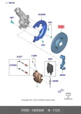 Диск тормозной передний FORD Kuga, Transit Tourneo Connect 12 FORD 1829606