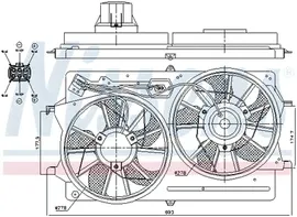 NISSENS 85215. Вентилятор Ford Focus I/Focus I Turnier 98>05
