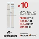 10X Откидное Лезвие Дистанционного ключа Ford Type HU101 FO-24 Для KD Дистанционное Откидное Лезвие Автомобильного ключа Ford Fusion Focus Land Rover Jaguar