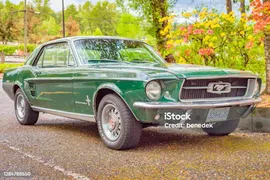 1967 Форд Мустанг — стоковые фотографии и другие картинки Ford Mustang - Ford Mustang, 1967, Зелёный цвет