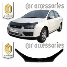 Дефлектор капота черный Ford Focus 2 седан-хэтчбэк 2005-2008