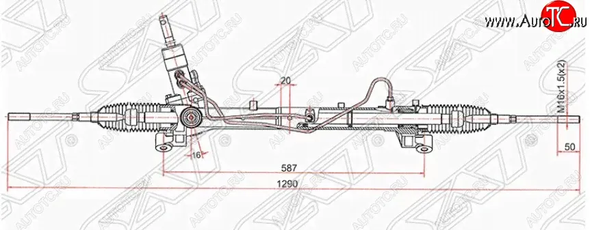 Рулевая рейка SAT (с ГУР) Ford Focus ( 2, 3) (2004-2019)-0