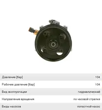 Насос гидроусилителя FORD Focus 2 (1.4/1.6), C-Max (1.6/1.8) BOSCH